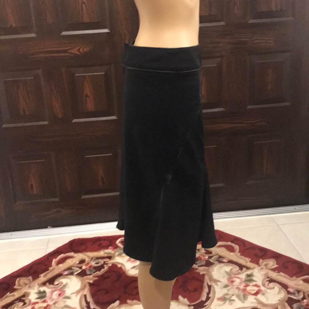 Black skirt with faux leather trimming size 2